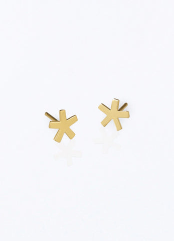 Asterisk Gold Earrings