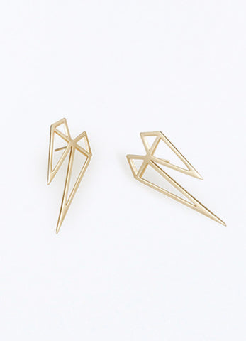 One Night Double Gold Earrings