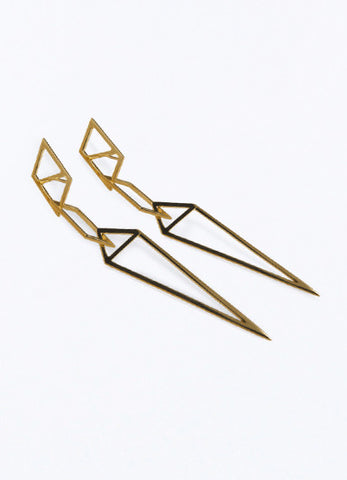 One Night Long Gold Earrings